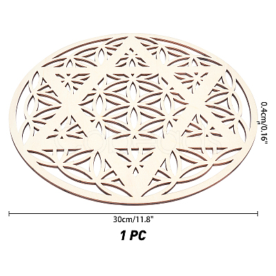 Laser Cut Wooden Cup Mat WOOD-WH0015-25-1