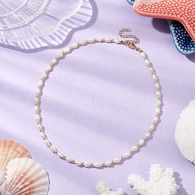 Natural Cultured Freshwater Pearl Beaded Necklaces NJEW-JN05058-1