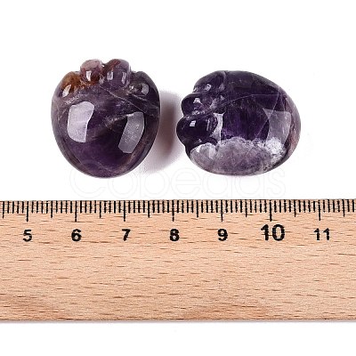 Natural Amethyst Footprint Figurines DJEW-N003-02B-1