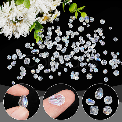 Nbeads 15 Style Transparent Electroplate Glass Bead Strands EGLA-NB0001-25-1