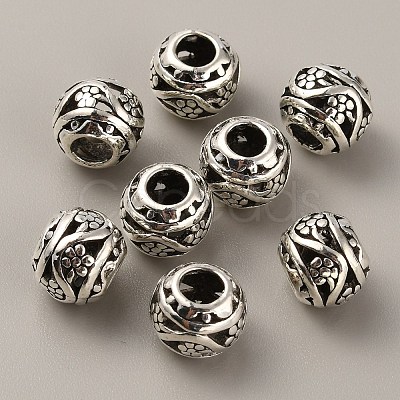 Tibetan Style Alloy European Beads FIND-TAC0002-065A-02-1