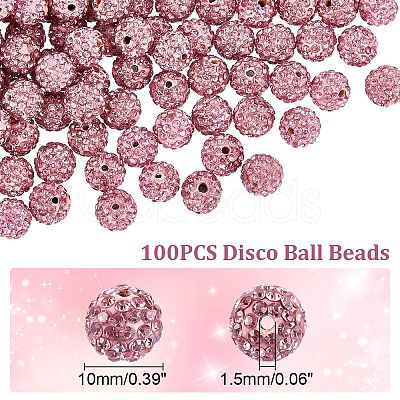 Pave Disco Ball Beads X-RB-A130-10mm-23-1