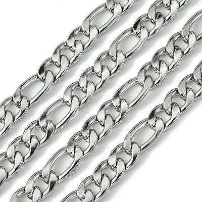 Tarnish Resistant Stainless Steel Figaro Chains STAS-M032-45P-3mm-1