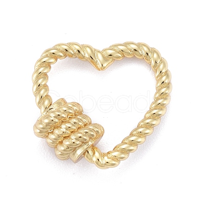 Brass Screw Carabiner Lock Charms ZIRC-E164-13G-1