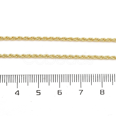 2mm Brass Rope Chain Necklaces for Men Women NJEW-G160-18G-1