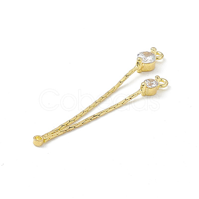 Brass Coreana Chains Tassel Pendants KK-P227-08G-1