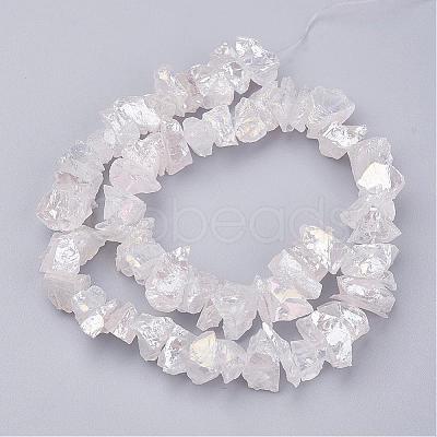 Electroplated Natural Quartz Crystal Bead Strands G-F336-06A-1