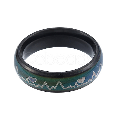 Heart Beat Mood Ring RJEW-N043-31E-1