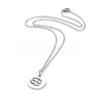 Non-Tarnish 304 Stainless Steel Pendant Necklaces NJEW-E147-10P-1