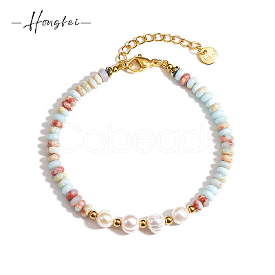 Ancient Bohemian ethnic style handmade beaded pearl bracelet for Women RQ1956-1