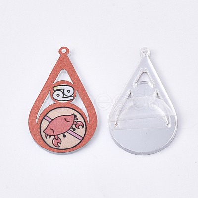 Acrylic Pendants X-OACR-S035-16G-1