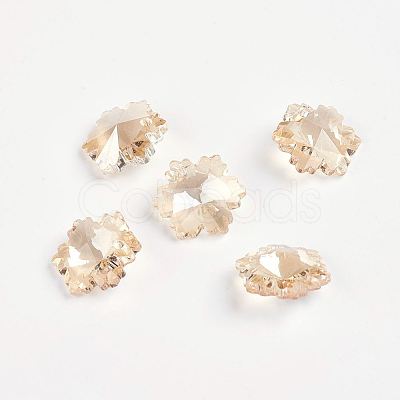 Faceted K9 Glass Charms EGLA-P026-F03-1