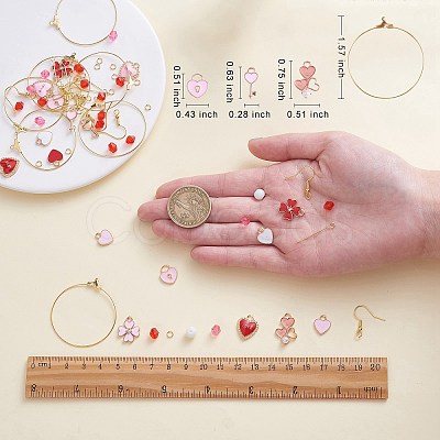 DIY Valentine's Theme Earrings Making Kit DIY-SZ0009-33-1