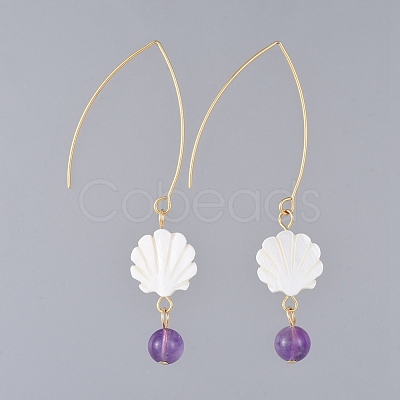 Shell Dangle Earrings EJEW-JE03757-1