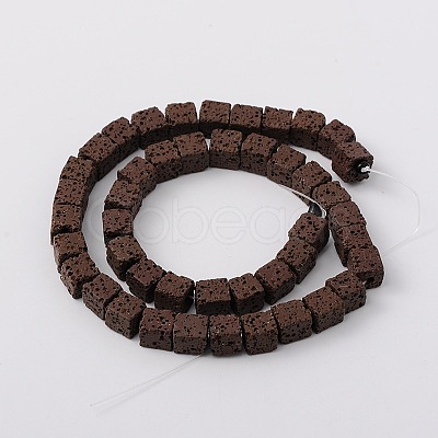 Synthetic Lava Rock Bead Strands G-N0104-8mm-10-1