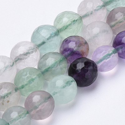 Natural Fluorite Beads Strands X-G-S281-19-8mm-1