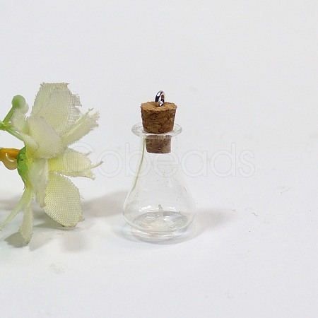 Empty Small Glass Cork Vase Pendants PW-WG72592-04-1