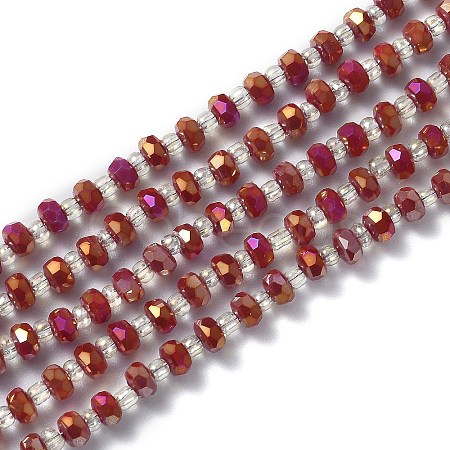 Electroplate Glass Beads Strands EGLA-J147-A-FR14-1
