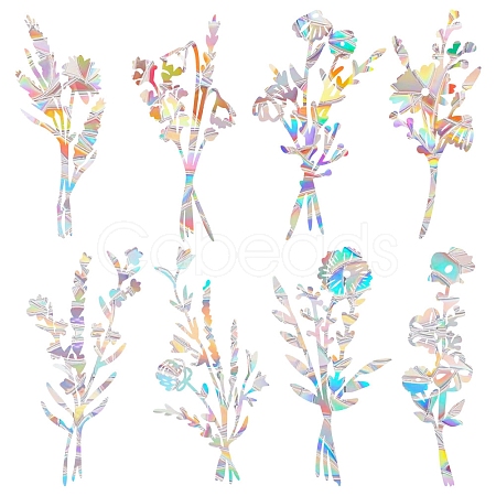 Flower Rainbow Prism Electrostatic Window Stickers PW-WG7E5CE-01-1