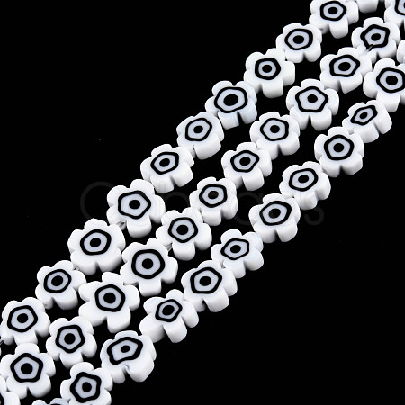 Handmade Evil Eye Lampwork Beads Strands LAMP-N029-018-26-1