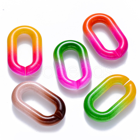 Two Tone Opaque Acrylic Linking Rings OACR-S036-006B-M-1