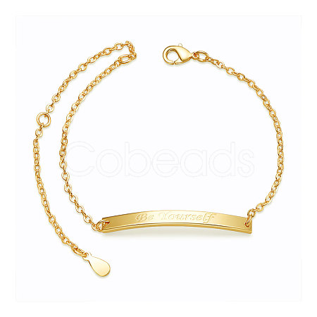 SHEGRACE Brass Inspirational ID Bracelets JB539C-1