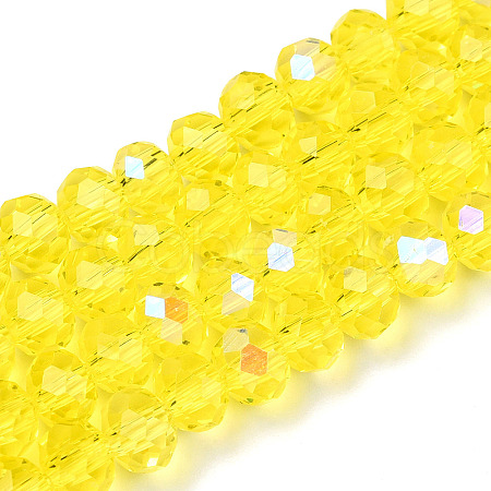 Electroplate Glass Beads Strands EGLA-A034-T1mm-L28-1