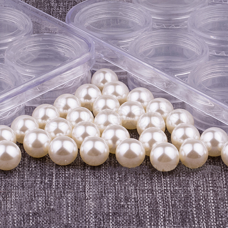 Olycraft Plastic Imitation Pearl Beads OACR-WH0031-10mm-10-1