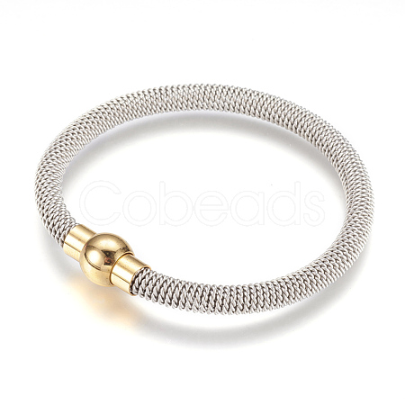 304 Stainless Steel Bracelets BJEW-F274-02G-1