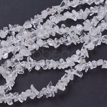 Quartz Crystal Chips Beads Strands X-G-D283-3x5-2-1