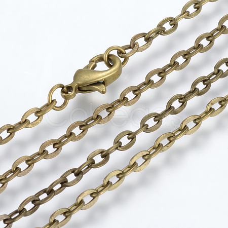 Iron Cable Chains Necklace Making X-MAK-R013-60cm-AB-1