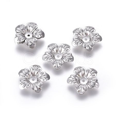 Tarnish Resistant 5-Petal 316 Surgical Stainless Steel Bead Caps X-STAS-G196-04P-1