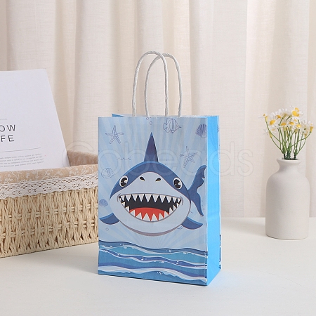 Summer Printed Paper Gift Tote Bags with Handles PW-WG5B93C-03-1