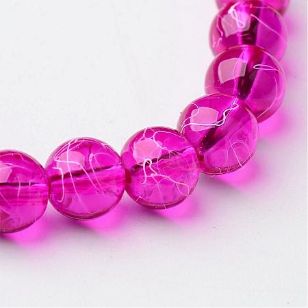 Drawbench Transparent Glass Beads Strands GLAD-Q012-8mm-19-1