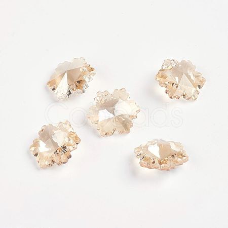 Faceted K9 Glass Charms EGLA-P026-F03-1