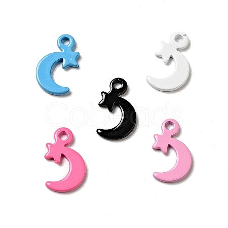 Spray Painted 201 Stainless Steel Charms STAS-G304-20-1