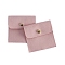 Velvet Jewelry Storage Pouches with Snap Button, for Wedding Party Packaging, Square, Misty Rose, 8x8cm