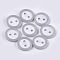 Resin Buttons, 2-Hole, Flat Round, Light Grey, 11x2mm, Hole: 1.8mm, about 1000pcs/bag