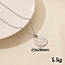 304 Stainless Steel Round Pendant Necklaces, Cable Chain Necklaces