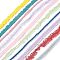 Polyester Elastic Ruffled Decor Cord, Flat, Mixed Color, 1-1/8 inch(30mm), about 1.09 Yards(1m)/pc