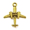 Alloy Pendants, Cadmium Free & Lead Free, Airplane, Antique Golden, 26x22x4mm, Hole: 2mm, about 666pcs/1000g