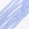 Transparent Glass Beads Strands, Faceted, Rondelle, Cornflower Blue, 2.5x1.5~2mm, Hole: 0.5mm, about 152~168pcs/strand, 11.5~12.5cm