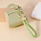 Imitation Leather Mini Tote Bag Keychain, Coin Purse Pocket Lipstick Bag for Women, Light Green, 9.4x7.8x4.2cm