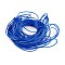 Korean Waxed Polyester Cords, Blue, 1mm, about 16.4 yards(15m)/bag