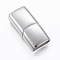 Tarnish Resistant Smooth 304 Stainless Steel Magnetic Clasps with Glue-in Ends, Rectangle, Stainless Steel Color, 24.5x12x7mm, Hole: 10x5mm