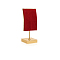 Velvet & Metal Single Necklace Display Riser Stands, L-Shaped, Golden, FireBrick, 4.5x4.5x12cm