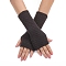 Acrylic Fibers Knitting Long Fingerless Gloves, Arm Warmer, Winter Warm Gloves with Thumb Hole, Coffee, 200x70mm