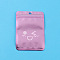 Plastic Zip Lock Bags, Resealable Small Jewelry Storage Bags Self Seal Bags, Top Seal, Rectangle with Smiling Face, Plum, 10x7.5cm