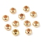 Brass Beads, Cadmium Free & Lead Free, Rondelle, Long-Lasting Plated, Light Gold, 6x3.5mm, Hole: 2.5mm