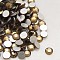 Glass Flat Back Rhinestone, Grade A, Back Plated, Faceted, Half Round, Smoked Topaz, 6.3~6.5mm, about 288pcs/bag